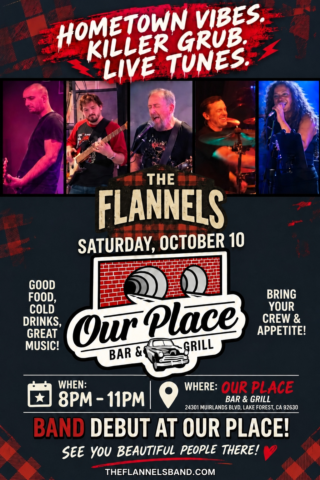 90’s Night & Our Place Debut for The Flannels!